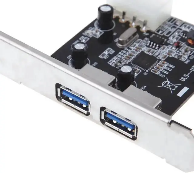 Alt view image 5 of 6 - USB 3.0 expansion card PCI-E PCI Express external 2 port 4-pin power connector Support Windows Vista / Server 2008 / Windows 7