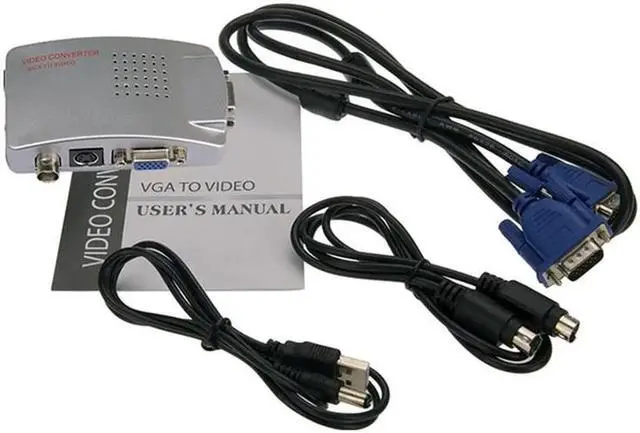 Alt view image 2 of 6 - Mini VGA to BNC Connector Signal Adapter Converter Video Switch Box Composite for Computer Laptop PC PAL VGA to TV AV RCA
