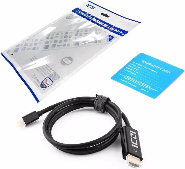 Alt view image 4 of 5 - 1080P 60Hz 1m 1.8m 3m Mini DP to HDMI Cable Thunderbolt to HDMI Gold plated Adapter for Macbook Pro Air Projector Camera TV