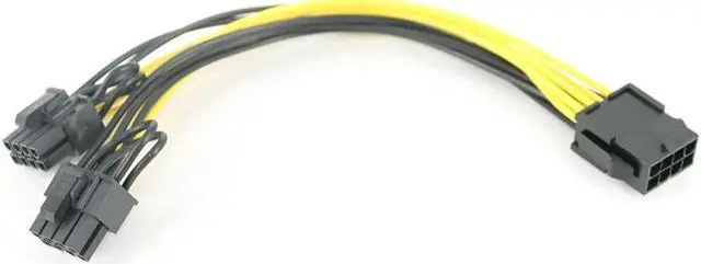 Alt view image 3 of 6 - Power Extension Cable 20cm 8 Pin Female to Dual 8Pin(6+2) Male PCI-E for Graphics Card BTC Miner