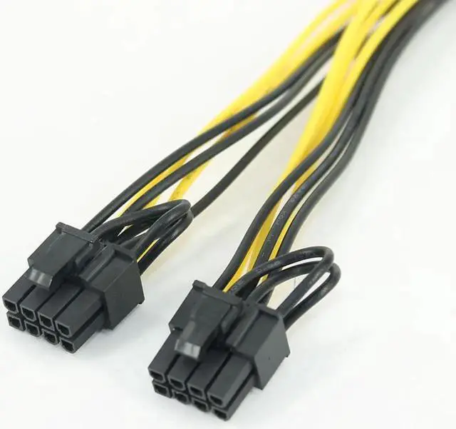 Alt view image 5 of 6 - Power Extension Cable 20cm 8 Pin Female to Dual 8Pin(6+2) Male PCI-E for Graphics Card BTC Miner