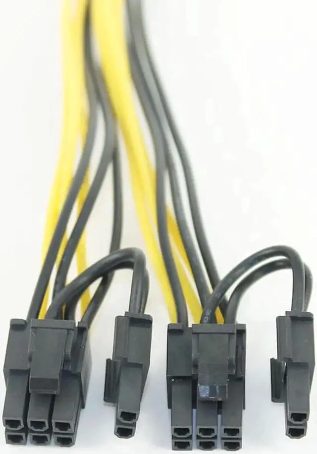Alt view image 4 of 6 - Power Extension Cable 20cm 8 Pin Female to Dual 8Pin(6+2) Male PCI-E for Graphics Card BTC Miner