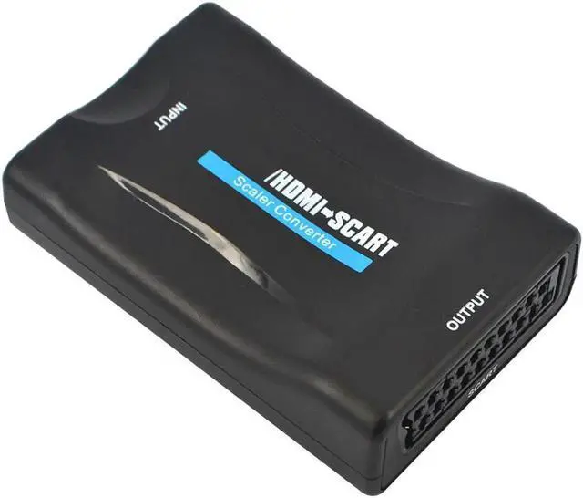 Main image of Hotest 1080P HDMI to SCART Video Audio Upscale Converter AV Signal Adapter HD Receiver TV DVD US/EU Power Plug