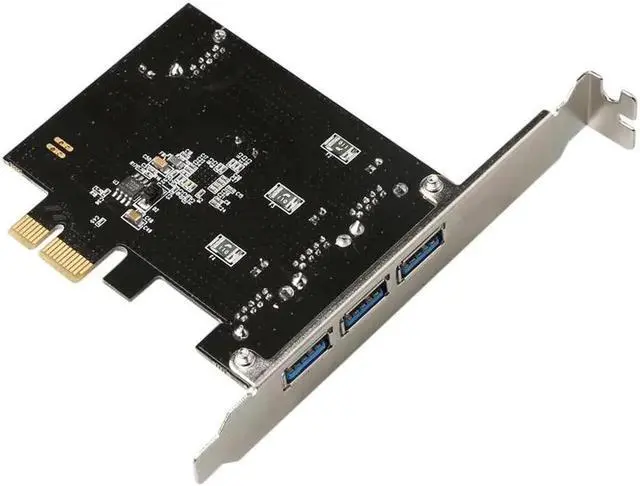 Alt view image 4 of 4 - PCI-E USB 3.0 expansion card 4 Ports PCI Experss Controller Card with power USB 3.0 HUB