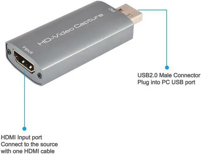 Alt view image 5 of 5 - 4K@30Hz To 1080P 60HzCapture Card 4K HDMI-compatible To USB 2.0 Capturer Video Grabber Live Streaming Box Recording for PS4 XBOX