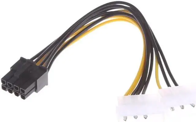 Main image of 2x 4-Pin Molex LP4 To 8-Pin PCI Express Video Card ATX PSU Power Adapter Cable