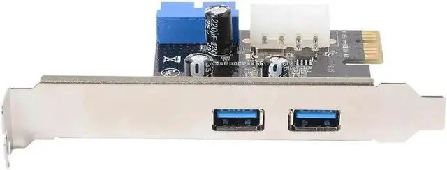 Alt view image 2 of 6 - Desktop PCI-E to USB 3.0 Expansion Card With Interface USB 3.0 Dual Ports 20-pin Front Connector For Windows XP