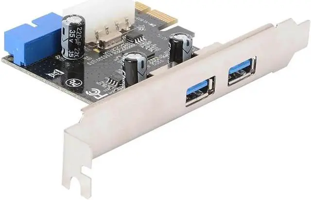Alt view image 6 of 6 - Desktop PCI-E to USB 3.0 Expansion Card With Interface USB 3.0 Dual Ports 20-pin Front Connector For Windows XP