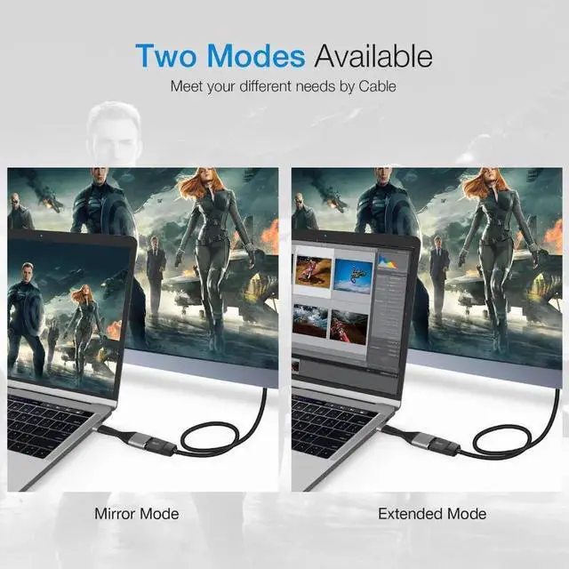 Alt view image 4 of 5 - USB C to HDMI Converter Portable type c Male to HDMI Female Adapter 4K 30HZ Resolution for Macbook Huawei P20 Samsung S8