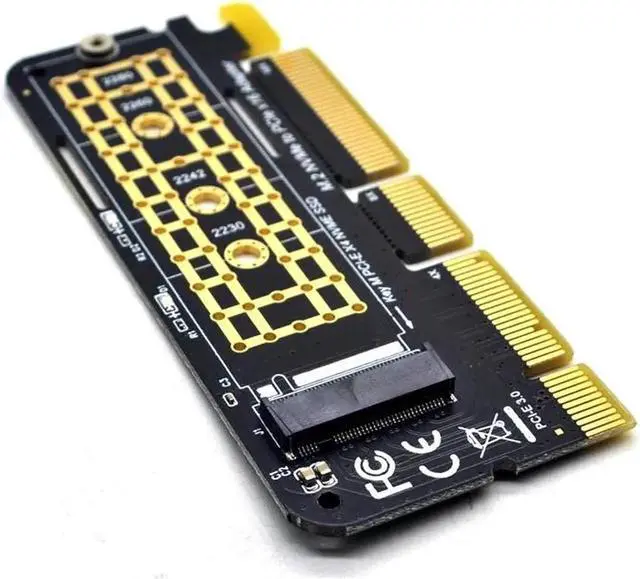 Alt view image 3 of 6 - NVME Adapter M.2 NVME PCIE to M2 Adapter SSD M2 NVME PCI Express X16 X8 X4 Raiser M.2 PCIE SSD PCI E M.2 Adapter Add On Card