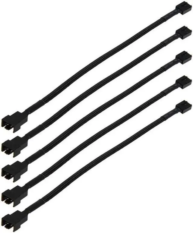 Main image of 5-Pack 4 Pin PWM Connector Case Fan Extension Power Cable for Compure CPU Cooling System for Computer Case Fan