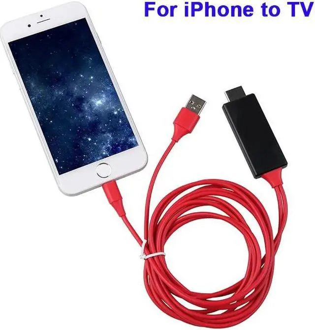 Alt view image 2 of 6 - 1080P HDMI Cable For Lightning to HDMI HDTV TV Adapter For Game Video Display For Iphone 6 7 8 Android Smart Phone