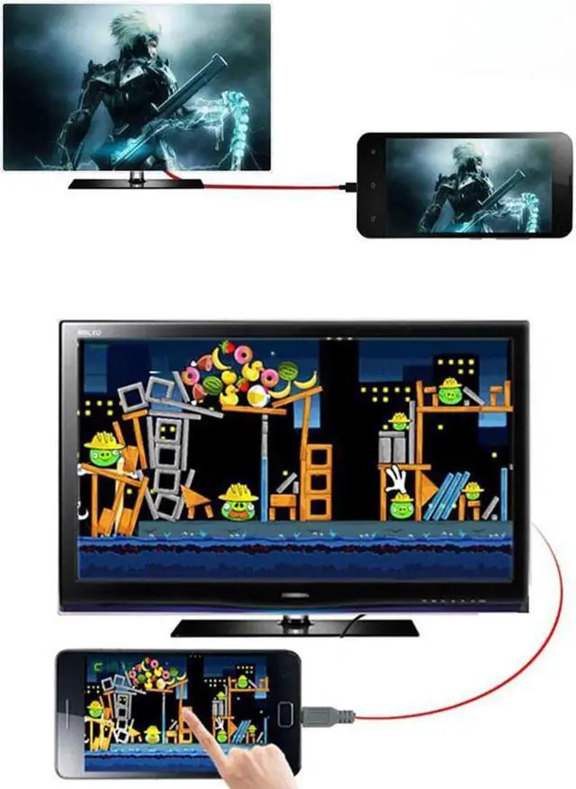 Alt view image 4 of 6 - 1080P HDMI Cable For Lightning to HDMI HDTV TV Adapter For Game Video Display For Iphone 6 7 8 Android Smart Phone