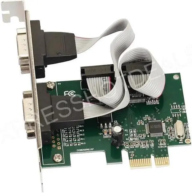 Alt view image 3 of 4 - PCI-E Express to Dual Serial DB9 RS232 RS-232 2 Ports Controller Adapter Card