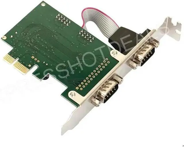 Alt view image 4 of 4 - PCI-E Express to Dual Serial DB9 RS232 RS-232 2 Ports Controller Adapter Card