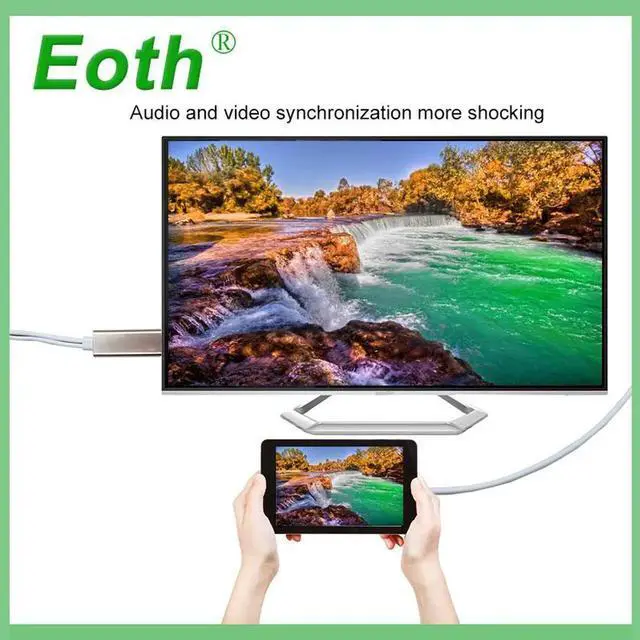 Alt view image 3 of 6 - Eoth Micro USB & Lighting to HDMI Cable HDTV Digital AV Adapter TV Dongle HDMI 1080P Converter Cable for iPhone Samsung Huawei