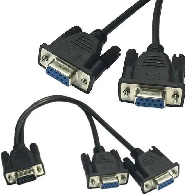 Alt view image 5 of 6 - Data Cable Male to Female for Cash Register POS Display Serial Cable Splitter Directly Connected COM 2 in 1 DB9 9Pin 1 to2 Rs232