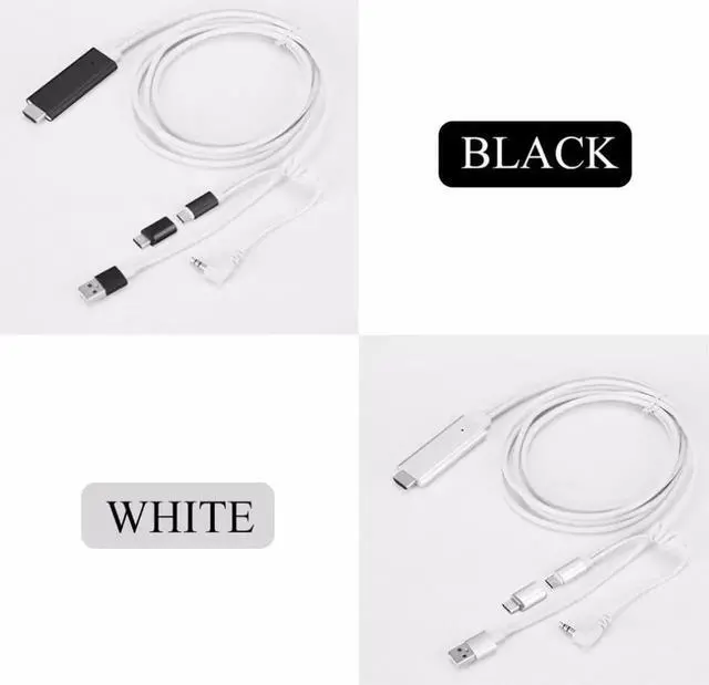 Alt view image 6 of 6 - 2 In 1 Type C and Micro USB To HDTV TV HDMI Adapter Charger Digital AV Cable with Audio USB Cable For Samsung Android iPhone