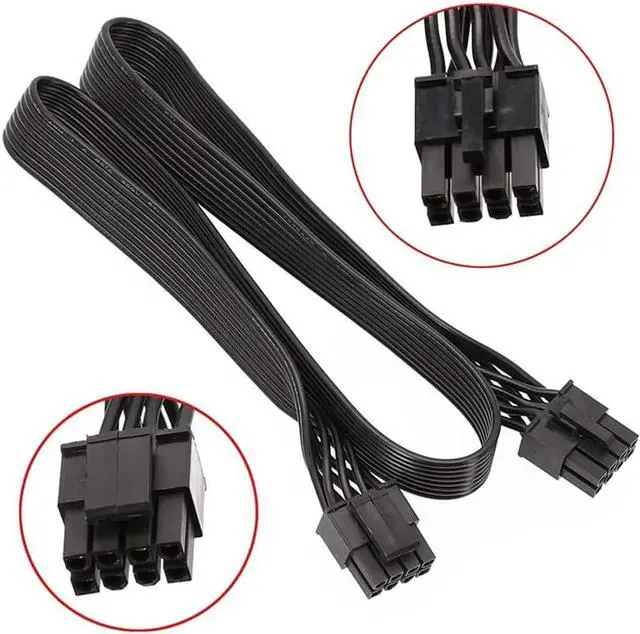 Alt view image 2 of 6 - Aomoproing CPU 8 Pin Male to CPU 8 Pin (4+4) Male EPS-12V Motherboard Power Adapter Cable for C*orsair Modular Power Supply (60cm)