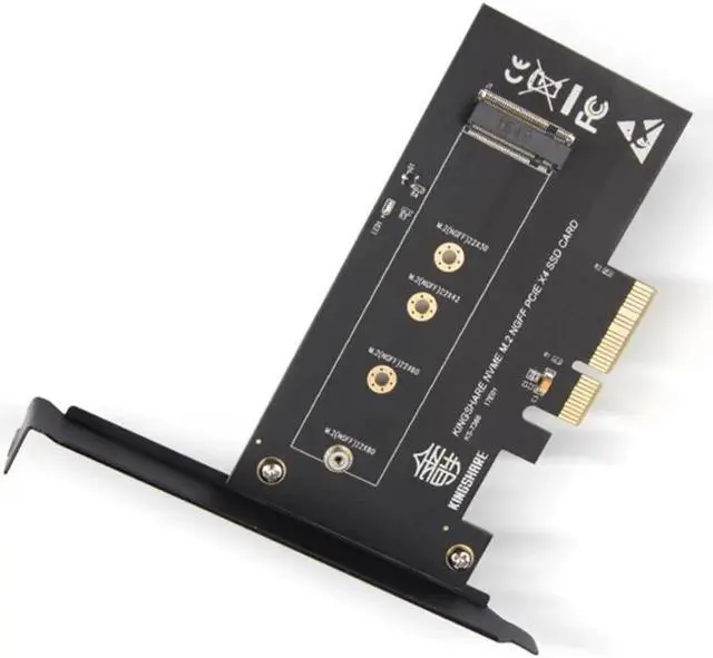 Alt view image 2 of 5 - PCIe PCI-e PCI express x4 to NGFF M.2 M key for NVMe SSD Adapter Card