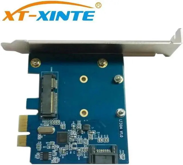 Alt view image 2 of 5 - Expansion Card PCI-E SATA 3.0 + MSATA High-Speed Transmission Desktop Dedicated