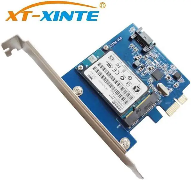 Alt view image 4 of 5 - Expansion Card PCI-E SATA 3.0 + MSATA High-Speed Transmission Desktop Dedicated