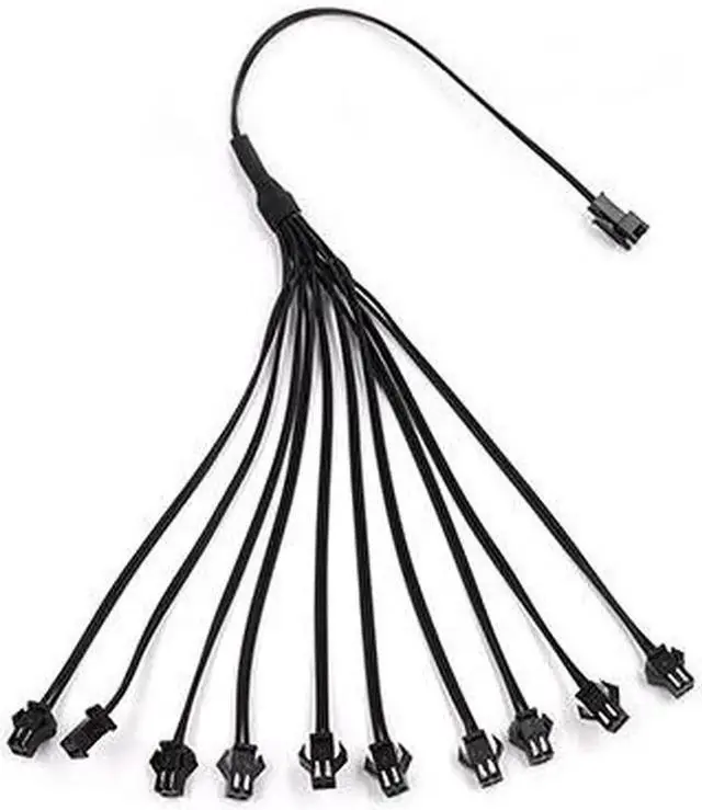 Main image of 2Pin jst Splitter 1 to 10 EL Wire Connector for One Inverter Connect Male to Female Connector SM Leadwire Cable for EL Wire Neon Light