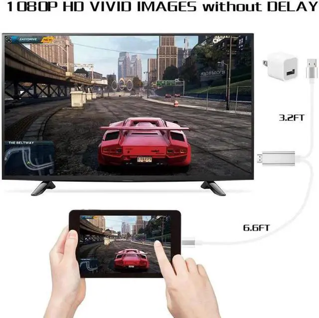 Alt view image 3 of 6 - HDMI Cable For Lightning to HDMI Cable HDTV TV AV Adapter USB Cable 1080P For iPad Air /iPad mini 2 3 4 iPhone X 8 7 6S Plus iOS