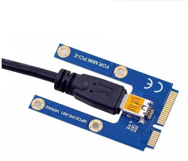 Alt view image 2 of 3 - Aomoproing Mini PCIe to PCIe 16X Riser for Laptop External Video Card Mini ITX to PCI-e slot Expansion Card For Bitcoin BTC Miner Machine