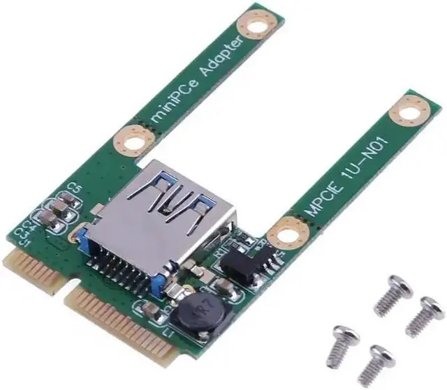 Alt view image 6 of 6 - Mini PCI-E PCI Express to USB 2.0 Adapter Expansion Card Laptop Add On Cards for Mini USB Devices for USB Bluetooth Adapter