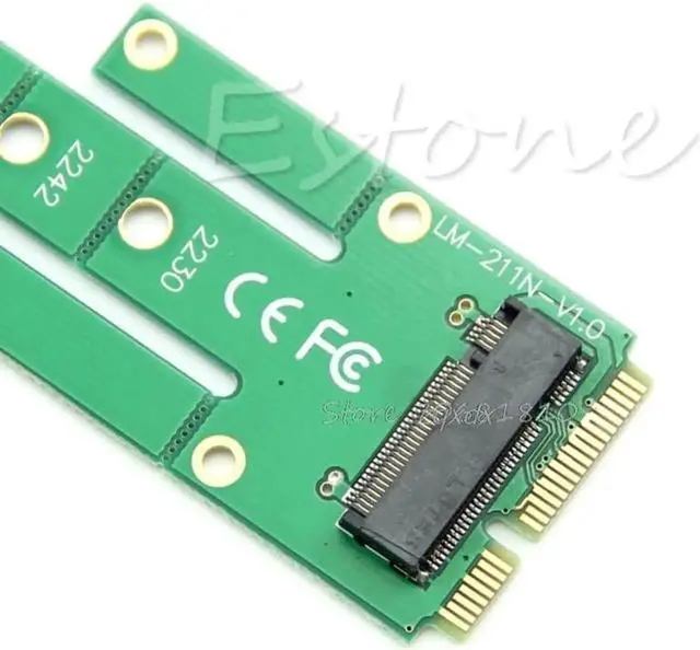 Alt view image 2 of 5 - Mini mSATA PCI-E SATA 3.0 SSD to NGFF M.2 B + Male Adapter Converter Card M Key