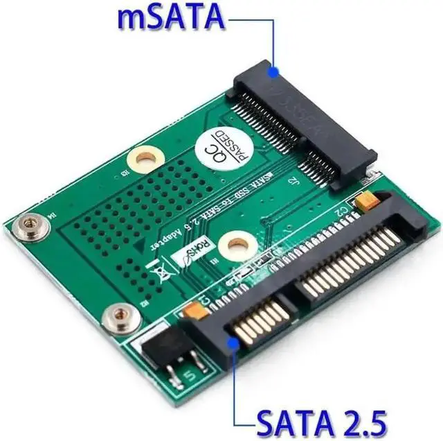 Alt view image 2 of 6 - Mini PCI-E Msata SSD to 2.5 Inch SATA Adapter Converter Card Module Board with Metal Extension Bracket