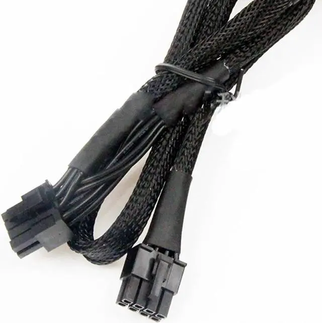 Alt view image 2 of 6 - Aomoproing 18AWG PCI-E Dual 8 pin Modular Cable for C*orsair RM550X RM650X RM750X RM850X RM1000X 8 Pin PCI Express Black 60cm