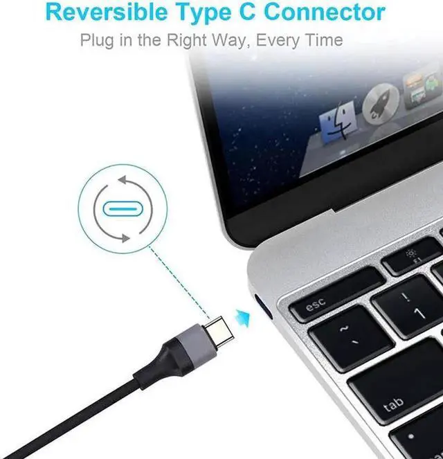 Alt view image 2 of 4 - 4K*2K USB C HDMI Cable Type C to HDMI Thunderbolt 3 for MacBook Samsung S8/Note 9 Huawei P20 Pro USB-C HDMI Adapter