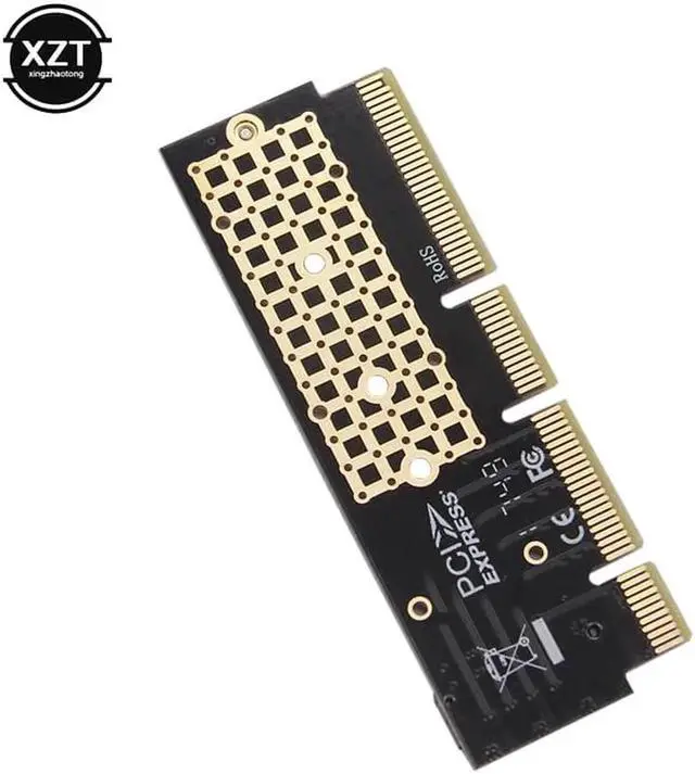 Alt view image 4 of 6 - M.2 NVMe Adapter SSD to PCIe Card M2 Key M Driver with Silicone Cooling Pad Hard Drive Adapter Support PCIe x4x8x16 Slot