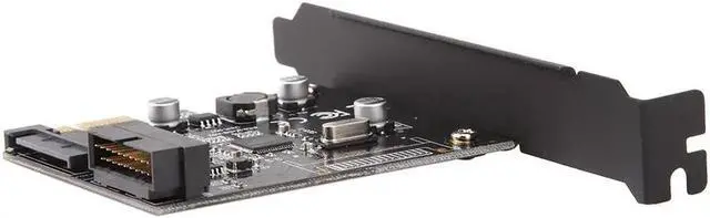 Alt view image 3 of 6 - PCI-E Express USB 3.0 PCI-E 19pin Connector and 15-pin SATA Power Expansion Card USB 3.0 Controller Adapter Add On Cards