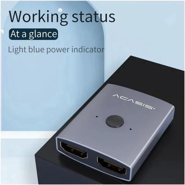 Alt view image 3 of 7 - HDMI Switch Bi-Direction HDMI Splitter 2.0 HDMI 4K@30Hz Switcher 1x2/2x1 Adapter 2 in 1 out Converter for PS4/3 TV Box