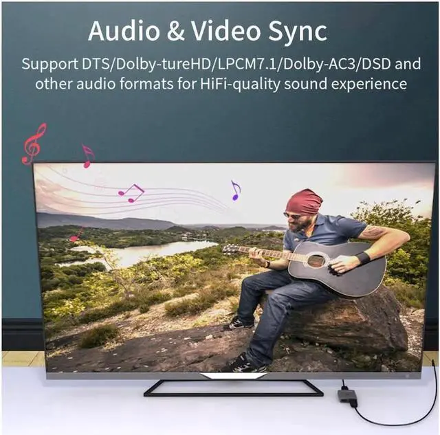 Alt view image 4 of 7 - HDMI Switch Bi-Direction HDMI Splitter 2.0 HDMI 4K@30Hz Switcher 1x2/2x1 Adapter 2 in 1 out Converter for PS4/3 TV Box