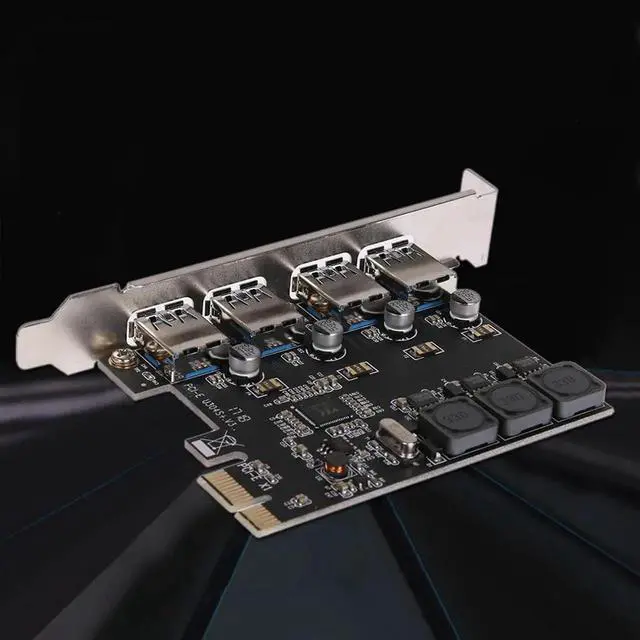 Alt view image 5 of 6 - PCI-E Expansion Post Card 4 Ports USB 3.0 PCI Express Card 5Gbps PCIE Card for Windows XP Linux windows8/8.1 windows10