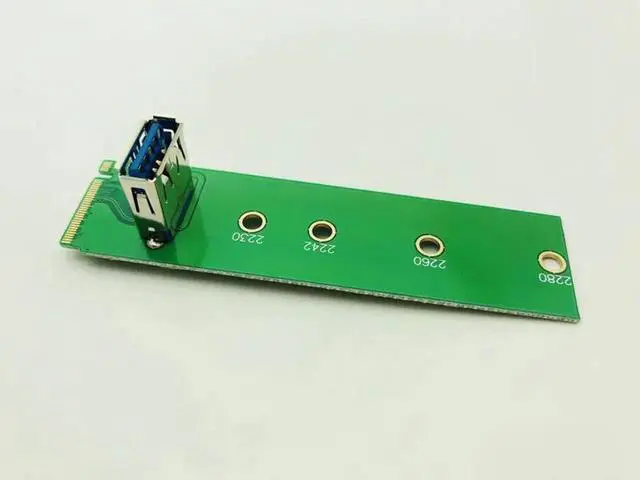 Alt view image 6 of 6 - NGFF Riser M.2 M2 to PCI Express USB 3.0 Adapter Card M2 to USB3.0 PCIE PCI E Converter Riser Card for Bitcoin Miner Mining