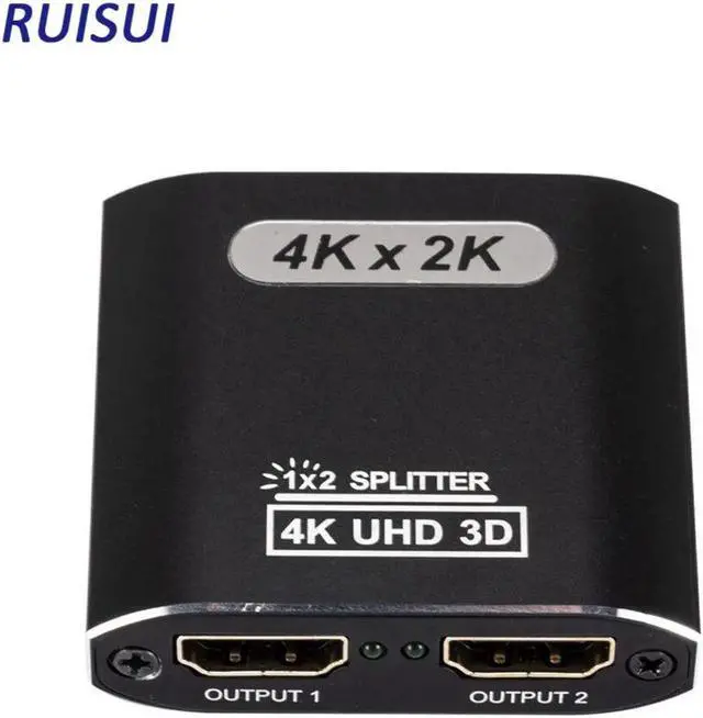 Main image of 1x2 HDMI-Compatible Splitter 1 In 2 Out HDMI Splitter Supports Full HD 4K @ 30HZ & 3D for Xbox PS3 PS4 Blu-Ray Player and More
