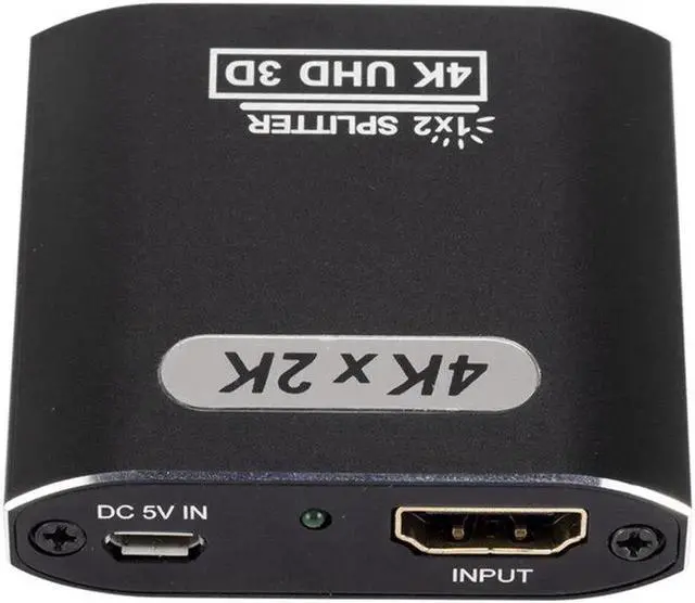 Alt view image 2 of 5 - 1x2 HDMI-Compatible Splitter 1 In 2 Out HDMI Splitter Supports Full HD 4K @ 30HZ & 3D for Xbox PS3 PS4 Blu-Ray Player and More