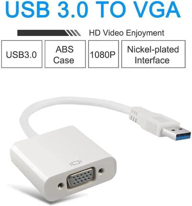 Main image of USB 3.0 Male To VGA Female Converter Video Graphic Display Card External Cable Adapter 1080P For PC Laptop Projector TV