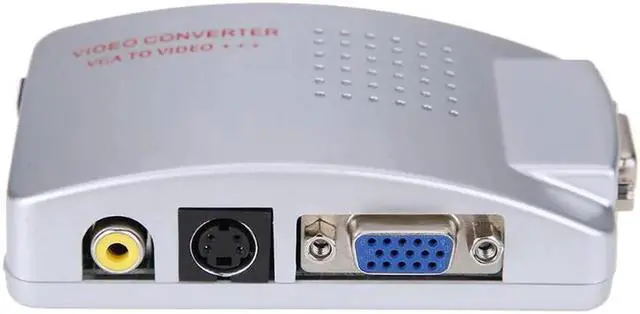 Main image of PC Laptop VGA to TV RCA Composite Monitor S-video Signal Adapter Converter Switch Box with USB Power Cable