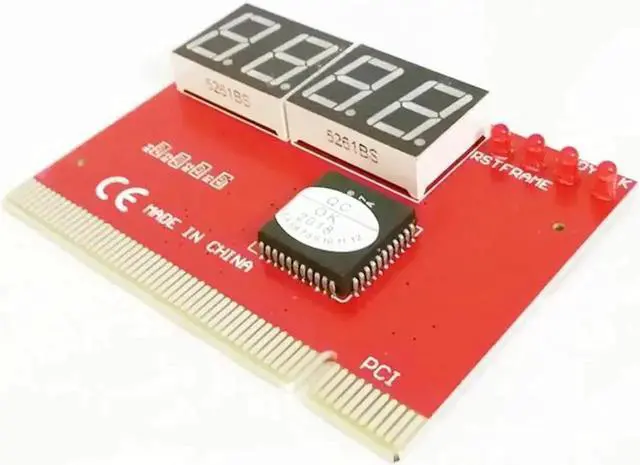 Alt view image 2 of 6 - Computer PCI POST Card Motherboard LED 4 Digit Diagnostic PC Analyzer Test POST Cards Plastic Metal High Stability Express Card