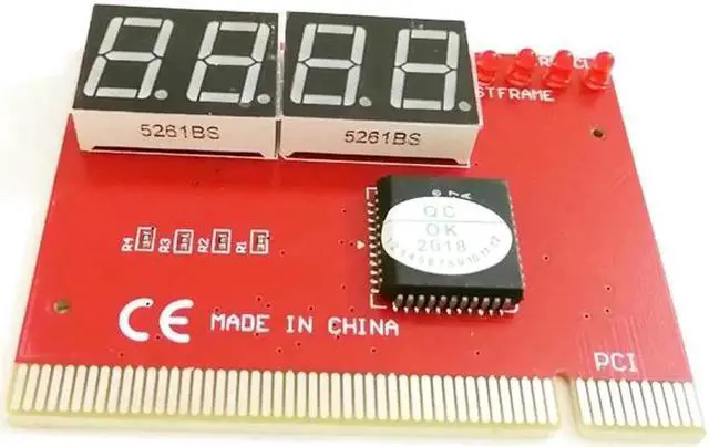Alt view image 4 of 6 - Computer PCI POST Card Motherboard LED 4 Digit Diagnostic PC Analyzer Test POST Cards Plastic Metal High Stability Express Card