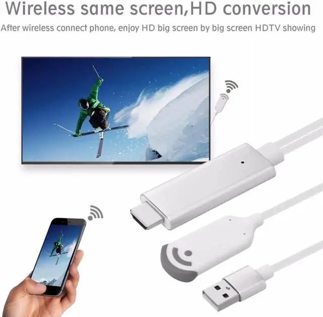 Alt view image 2 of 6 - Wireless Display Cable Adapter WiFi HDMI Dongle Mirascreen HDTV Adapter for iOS Android Smartphones TV HD Video Cable Drop Ship