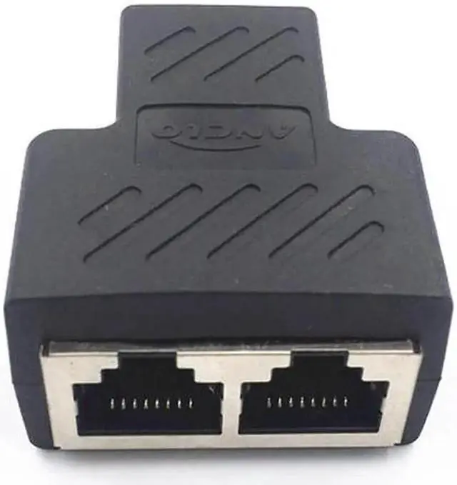 Alt view image 2 of 2 - One Split two Way Network Ethernet Head Lan Cable Joiner Coupler RJ45 CAT 5 5E 6 6a Extender Plug Network Connector Splitter