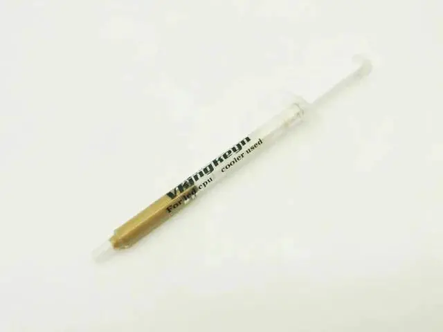 Alt view image 4 of 6 - 1PCS 3g Gold Cooler Thermal Grease Syringe CPU Chip Heatsink Paste Conductive Compound ABS Cooling Radiator Cooler