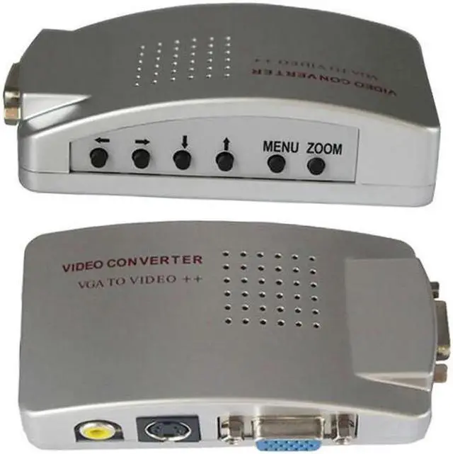 Alt view image 6 of 6 - Universal PC VGA to TV AV RCA Signal Adapter Converter Video Switch Box Supports NTSC PAL for computer peripherals